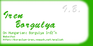 iren borgulya business card